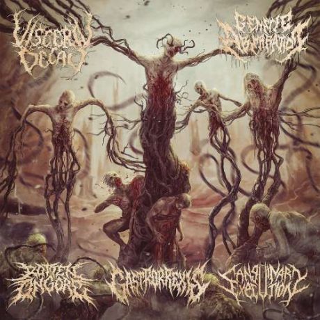 SANGUINARY EXECUTION / GASTRORREXIS / VISCERAL DECAY / ROTTEN ON GORE / GENETIC ABERRATION - Sutured Bleeding Wounds